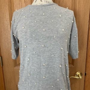 DKNY pearl top